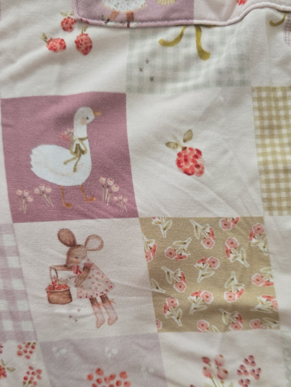 Patchwork Pink Floral & Animal Print Pajama Dress